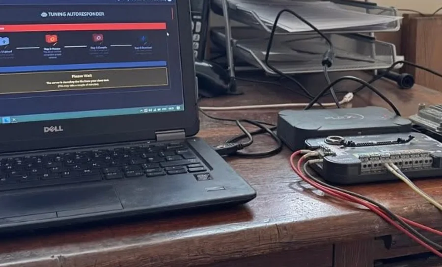 Pearls Tuning ECU tuning software writing a DPF delete file on the bench
