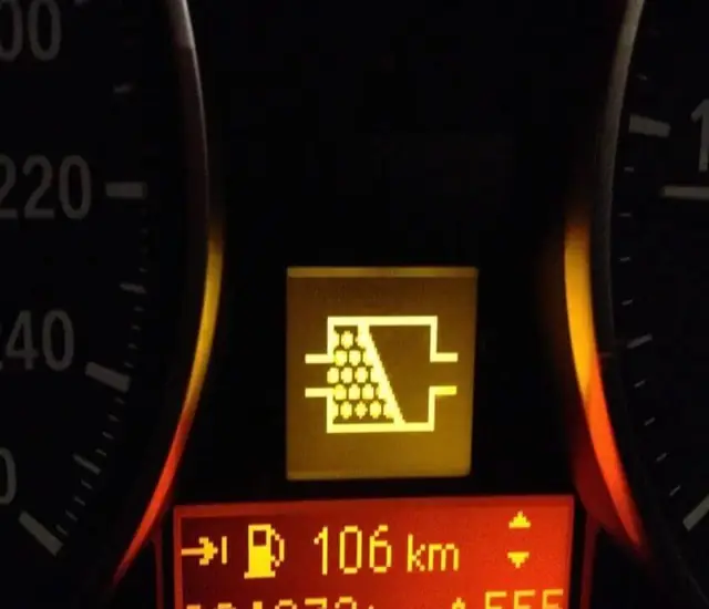 Exhaust filter full warning message