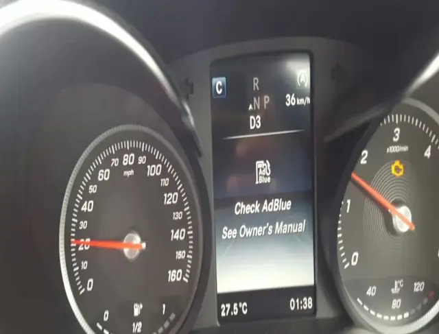 Amber DPF warning light